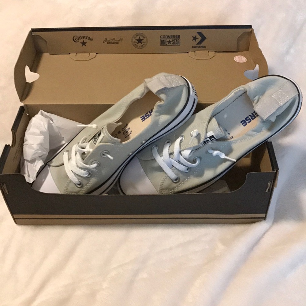 NWT grey slip on converse